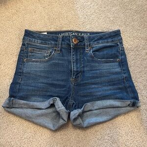American eagle next level stretch high rise cutoff jean shorts